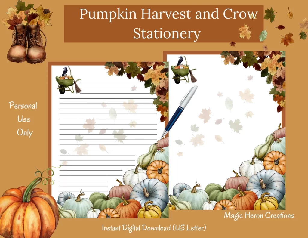 pumpkin harvest stationery